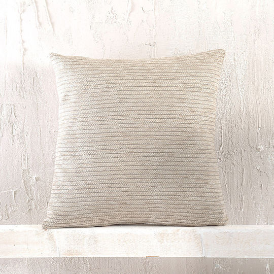 Rythmos Rythmos Hansel Decorative Pillow Case 100% Cotton Light Beige 40x40cm