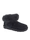 Classic Ultra Mini Women's Ankle Boots with Fur Black