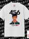 Squid Game 456 Gi-hun Classic T-shirt Double Stitching Without Side Seams White 100% Cotton Vegan & Oeko-tex Certified