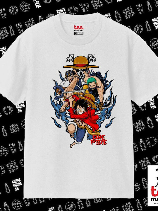 One Piece Classic Double Stitch T-shirt Without Side Seams White 100% Cotton Vegan & Oeko-tex Certified