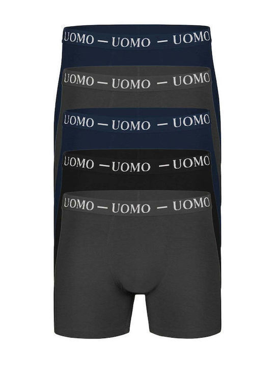 Men's Boxers Black, Blue, Grey 5Pack