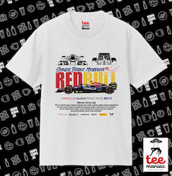 Sergio Perez F1 Red Bull Racing Classic T-shirt Double Stitching Without Side Seams White 100% Cotton Vegan & Oeko-tex Certified