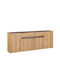 Sideboard Elbsori 118 Wooden with Drawers Anthracite, Oak 40x86x86cm