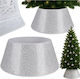 Christmas Tree Skirt Metal Silver M22xH60xD60cm.