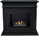 Xaralyn Indoor Wall Mounted Bioethanol Fireplace Black 92x98x28cm