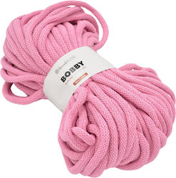 Bobby Braided Cord 8mm 400g 100% Cotton Pink