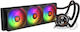 Krux HydroGlance 360 ARGB Water Cooling System AIO CPU with 3 120mm Fans