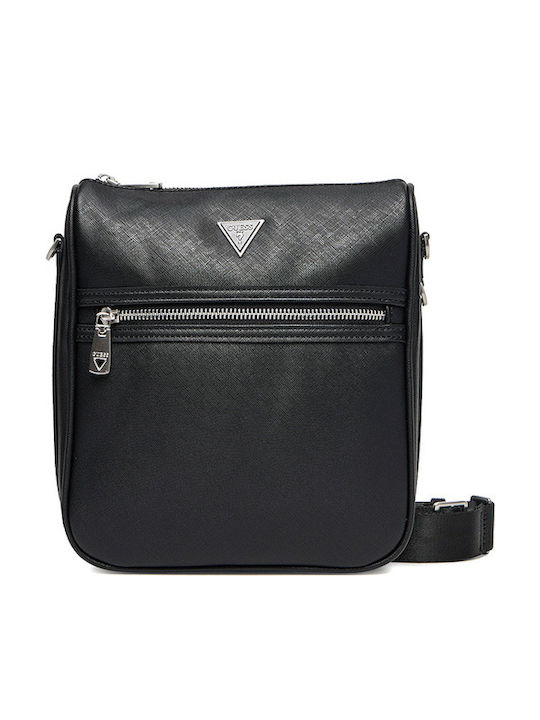 Guess Milano Geantă pentru bărbați De umăr / tip crossbody Neagră Guess Milano Geantă pentru bărbați De umăr / tip crossbody Neagră