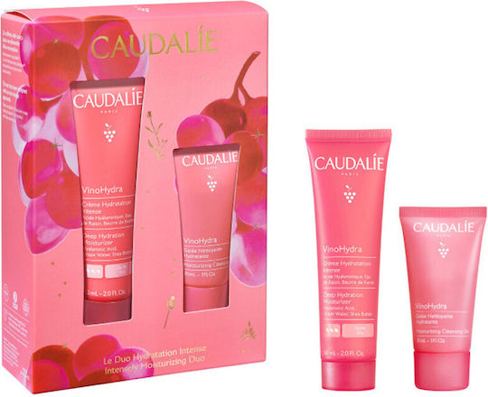 Caudalie VinoHydra Intensely Skin Care Set for Moisturizing & Facial Cleaning 2pcs