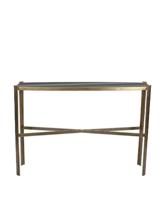 Konsolentisch mit Glasoberfläche Gold M120xB35.5xH85cm