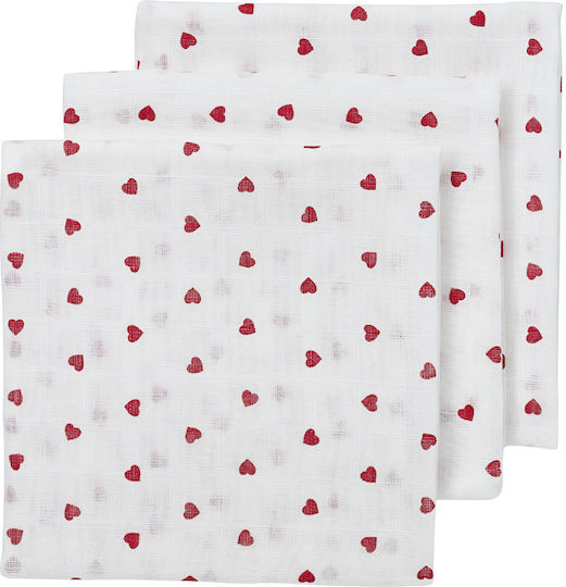Meyco Muslin Shoulder Burp Cloths White 30x30cm. 3pcs