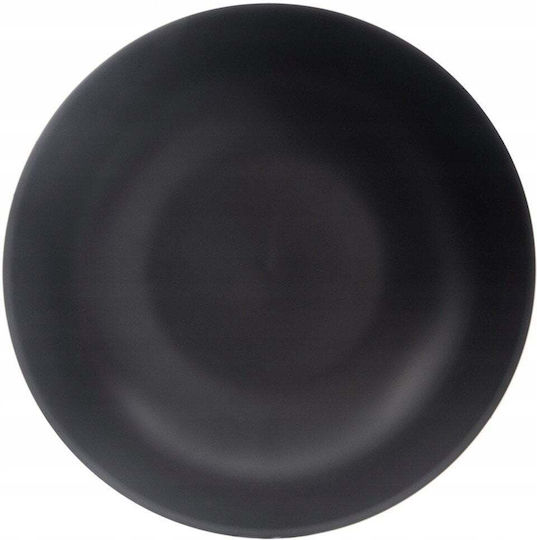 Lumarko Teller Suppe Keramik Schwarz mit Durchmesser 20.5cm
