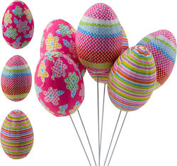 Easter Eggs On Wire Stick Dots Flowers Stripes ...