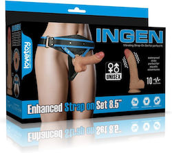 Vibrating Harness με Διπλό Dildo και Δόνηση