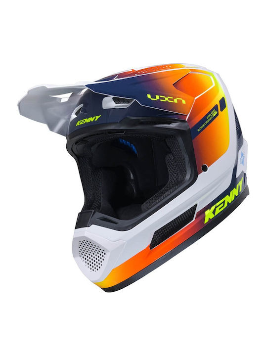 Kenny MX Performance Navy Orange Motorradhelm M...