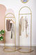 Two Gold Clothes Hangers with Metallic Legs 48 Cm x 35 Cm x 140 Cm