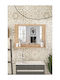 Badezimmerspiegel Holzregal Natürliche 60x45 cm