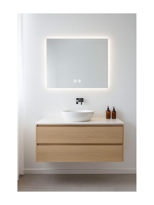 H2O Oglindă de Baie Lumini LED Atingere 70x90cm