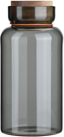 Estia Allure General Use Vase with Airtight Lid Glass Transparent 1100ml