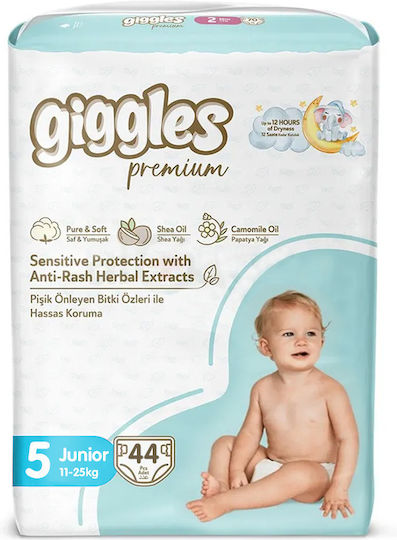 Giggles & Co. Tape Diapers Premium No. 5 for 11-25kg 44pcs