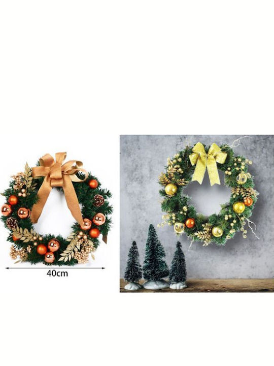 Weihnachtskranz Dekoration 40cm PVC Weingarten Ring Lichter