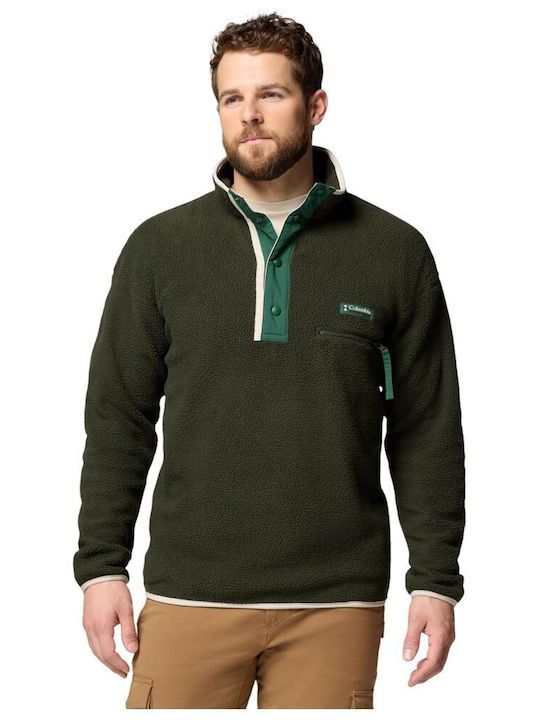 Helvetia Ii Half Snap Long Sleeve Green Sweater