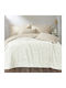 Saray Home Floral B896iv Velvet Blanket Double 220x240cm Gray