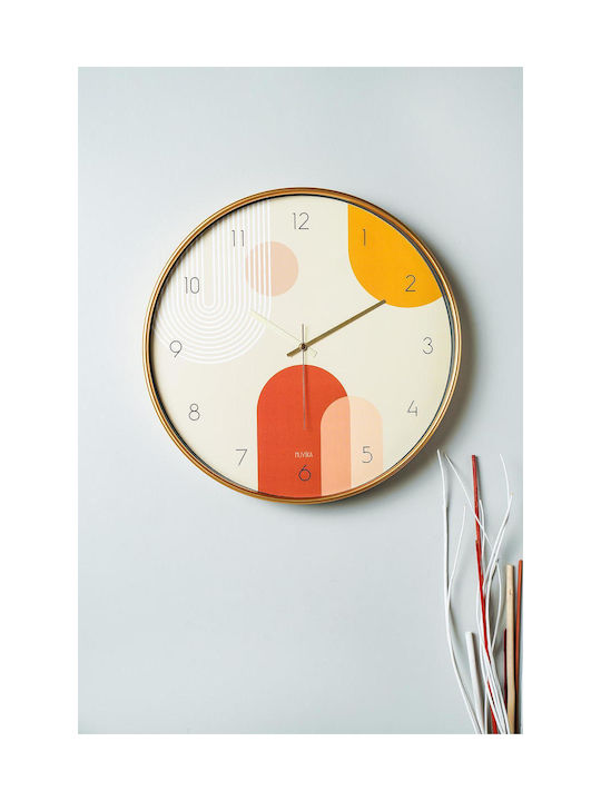 Bohem Glass Wall Clock Silent Mechanism 42x42cm