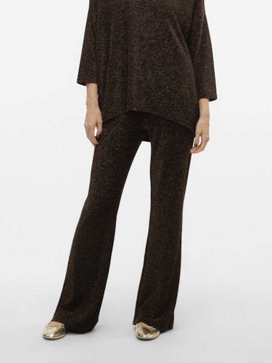 Vero Moda Damen Hoch tailliert Stoff Hose Choco...