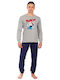 Nina Club Popeye Men's Winter Pajamas Set Gray