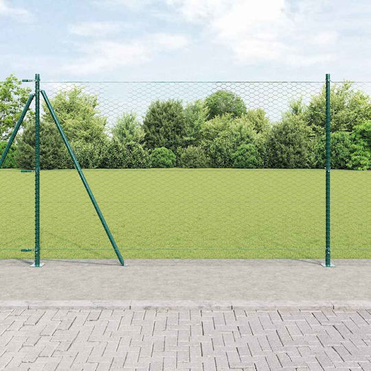 vidaXL Drahtgeflecht mit PVC-Beschichtung Elektrische Gitarren Grün 1.4x25m