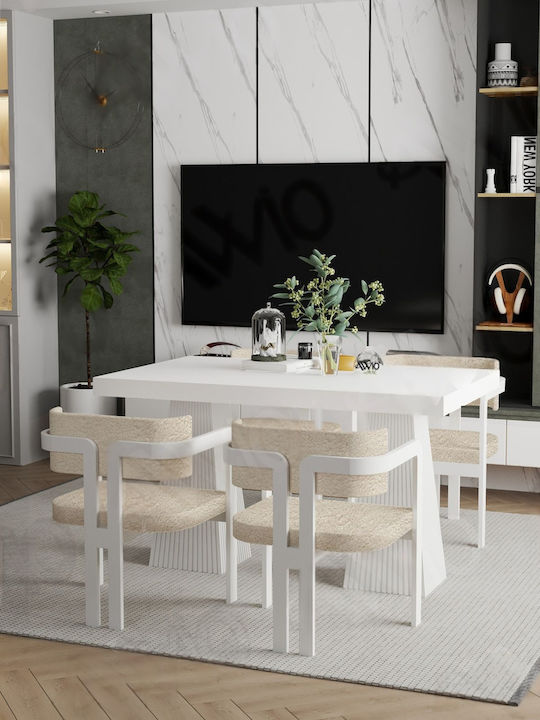 Tokyo Stühle Und Tisch 80x120 – Esszimmermöbel-Set Für 4 Personen