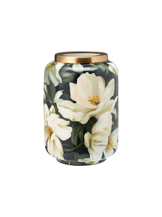 Vază Decorativă Metalică Model Flori 15x15x20.5 Cm Aria Trade