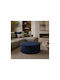 Υποπόδιο Επενδυμένο με Ύφασμα Blue 90x90x40εκ.