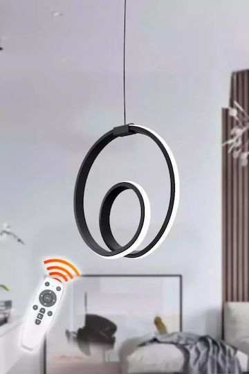 Orjin Schwarzes Led Deckenleuchte Sárkikou 3 Farben Verstellbares Licht 45 × 45 × 10 cm