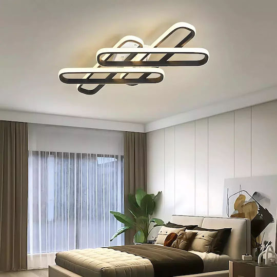 Victoria Μοντέρνα Πλαφόνιερ 3 Χρώματα Led-70 × 70 × 10 Cm