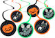 Swirl Party Decorations Ceiling Halloween 6 Pieces