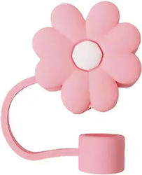 Silicone Cover Straw Daisy Soft Pink