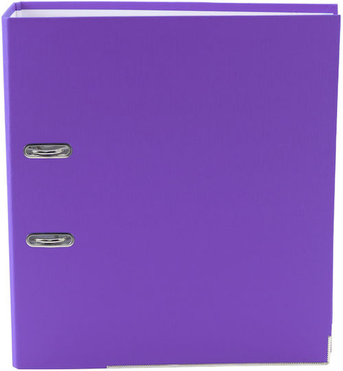 A4 Document Binder/75mm Lever Mechanism Fitting Purple