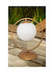 SteweHome Decorative Table Lamp with Gold Metal Base and Glass Sphere 30x25x15cm