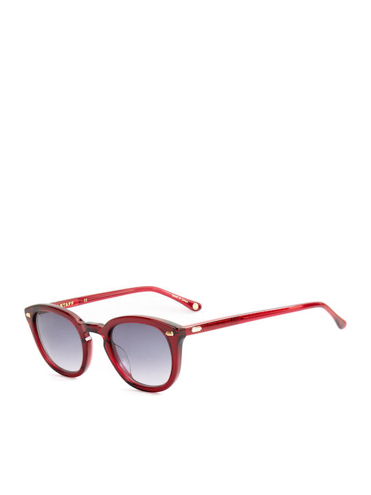 Women's Sunglasses with Red Plastic Frame and Red Lens