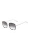 Belstaff Men's Sunglasses with Transparent Metal Frame and Transparent Lens