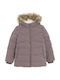 Kids Casual Short Jacket with Hood Grey