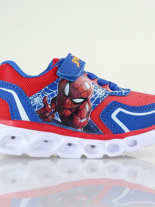 Kids Sneakers with Scratch & Lights Red
