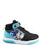 Παιδικά Sneakers High με Φωτάκια Μαύρα