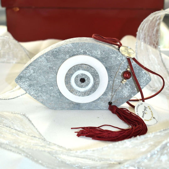 LiebeQueen de birou Amulet Ochi Burgundy din Lemn 1buc