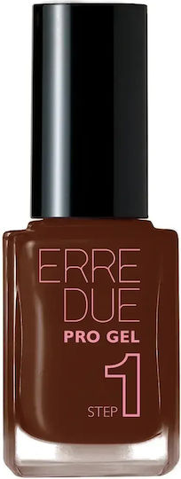 Erre Due Pro Gel Glossy Βερνίκι Νυχιών Μακράς Διαρκείας Καφέ 12ml
