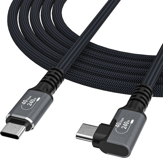 Wozinsky Video Cable USB-C male - Thunderbolt 4 240W PD Μαύρο 1m
