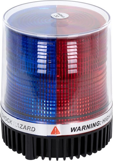 Vencore 6855-10002 Wasserdicht Magnetischer Notfall-Autolicht LED Doppel-Farbe Rot-Blau Zigarettenanzünder-Stecker Auto 12-24V 6855-10002