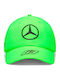 Mercedes Team George Russell Fahrer Dad Cap Neon Grün 2023